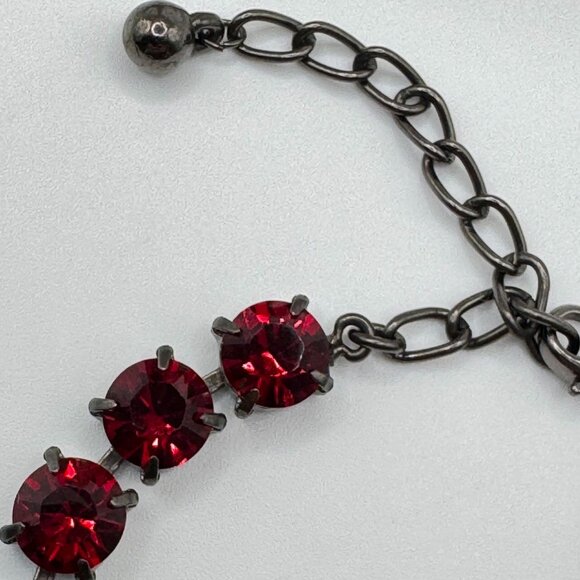 Peachy Pink Swarovski Crystal Bracelet – Antique Gold Plated, Handcrafted Luxury - Picture 5 of 5